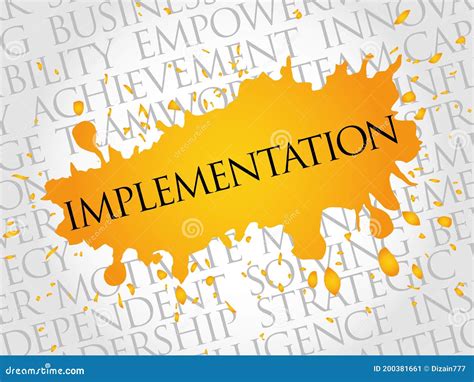 Implementation Word Cloud Stock Illustration Illustration Of