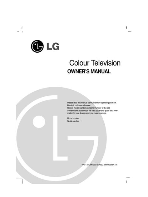 Colour Television: Owner'S Manual | PDF | Videocassette Recorder ...