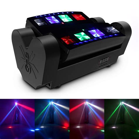 W Rgbw Led Spider Moving Head Disco Stage Light Beam Dmx Party Dj