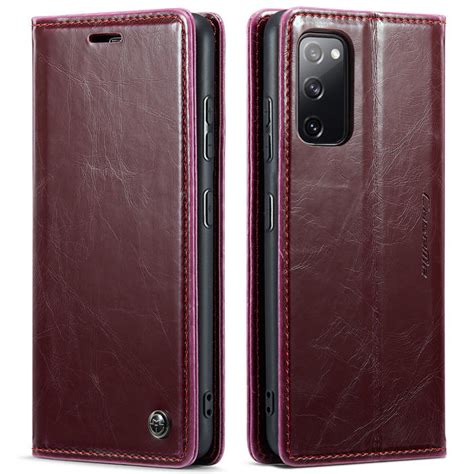 Caseme Samsung Galaxy S Fe Wallet Magnetic Case Red