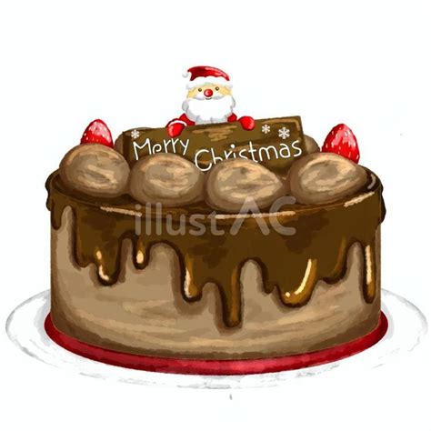 チョコレートケーキクリスマスverイラスト No 24521570｜無料イラスト・フリー素材なら「イラストac」