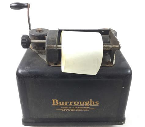 Lot Vintage Burroughs Adding Machine