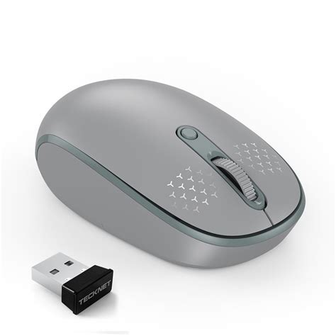 TECKNET 2.4G Silent Wireless Mouse with USB Receiver, 800/1200/1600 DP