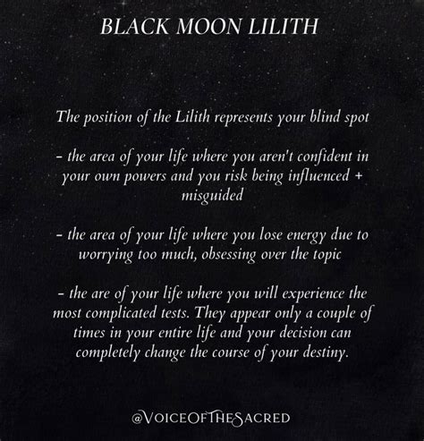 Intro To Black Moon Lilith In Astrology Artofit