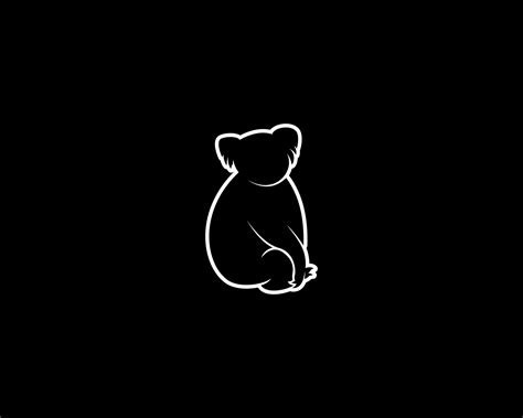 Koala Outline Vector Silhouette 12465279 Vector Art At Vecteezy