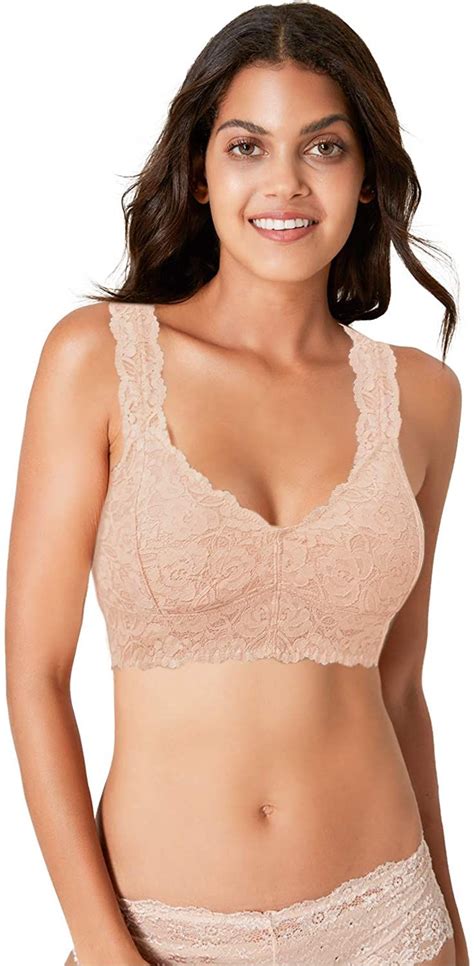 Rolewpy Womens Sexy Lace Bra Removable Padded Racerback Breathable