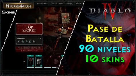 Diablo Iv Info Pase De Batalla Niveles Y Skins Completas