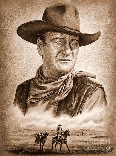 John Wayne Painting Captured Ye Old Wild West Edit By Andrew Read Celebrity Drawings