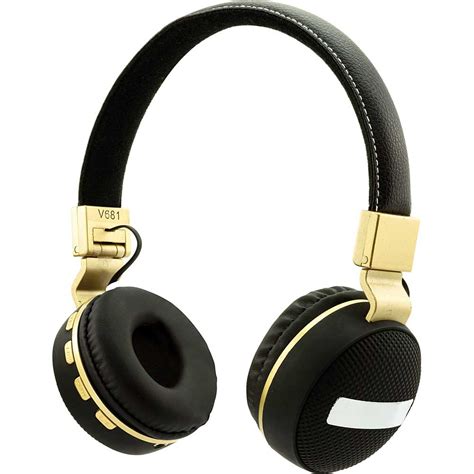 Coby Wireless Folding Stereo Headphones Blackgold Fesco Distributors