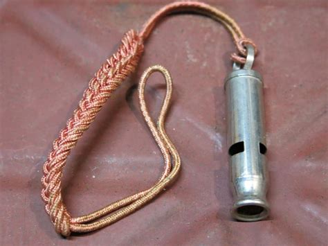 Ersatz Militaria German Wehrmacht Whistle And Lanyard Panzer Pink