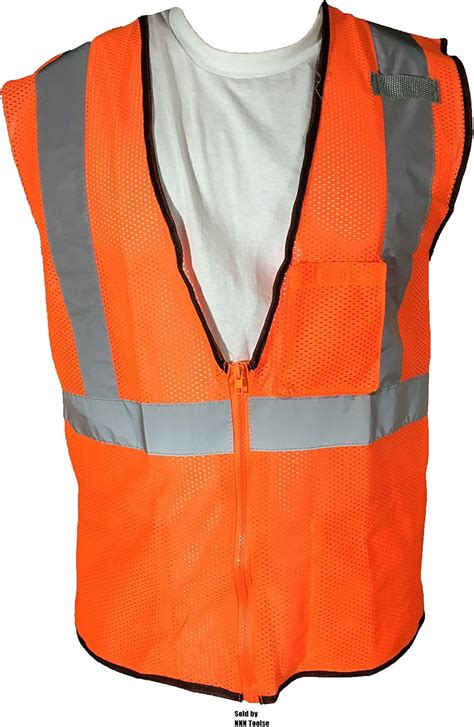 Size XXXX Large Hi Viz Orange Class II With Black Binding ANSI ISEA