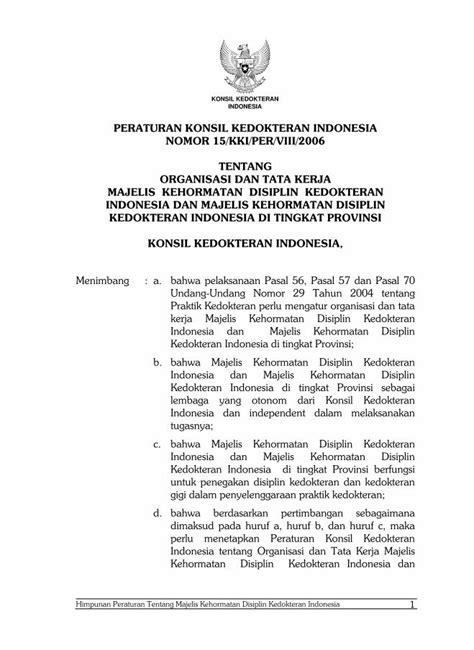 PDF PERATURAN KONSIL KEDOKTERAN INDONESIA PDF FileKedokteran