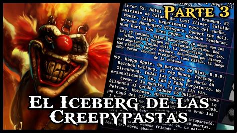 El Iceberg De Las Creepypastas Parte Youtube