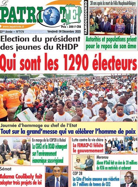 Titrologie D Cembre Revue De La Presse Ivoirienne La Can