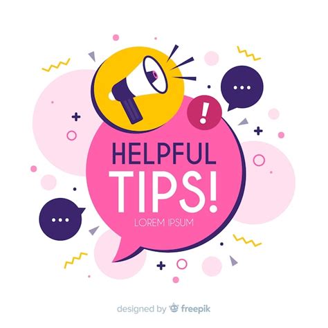 Hilfreiche Tipps Premium Vektor