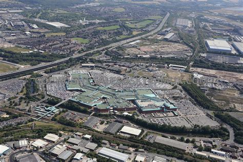 Aerial photography of Sheffield Meadowhall high level view from ...