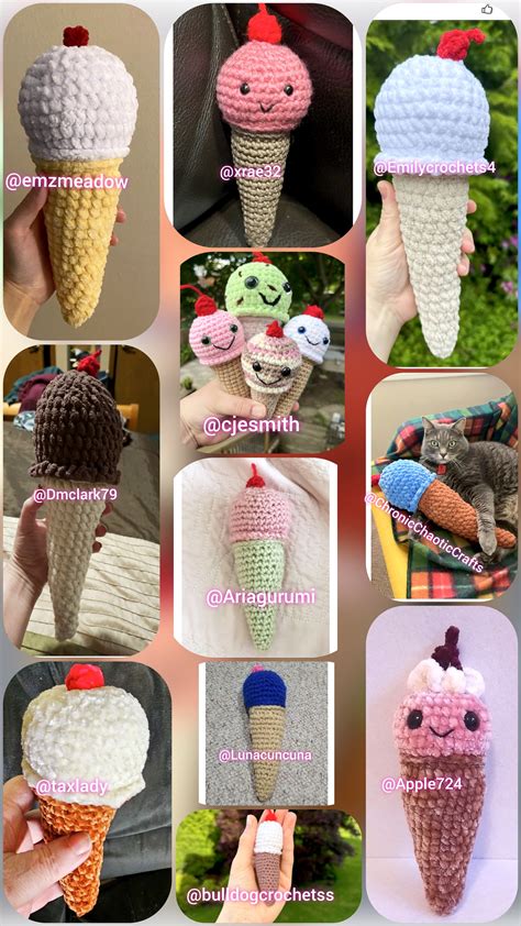 No Sew Ice Cream Cone Free Pattern Drop Crochet Ribblr Community