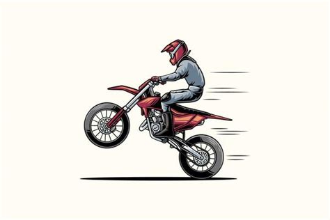 Dirt Bike Wheelie Vector Art Icons And Graphics For Free Download