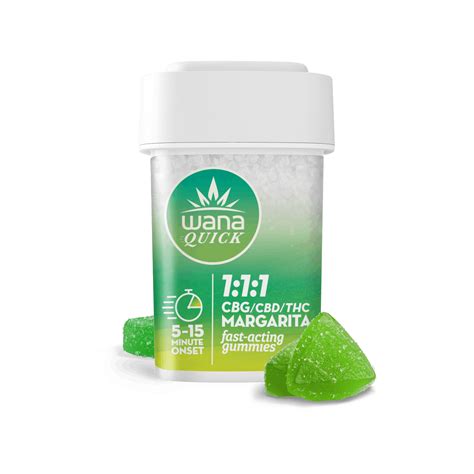 Wana Margarita 1 1 1 Thc Cbd Cbg 10pk Gummies 100mg Thc 100mg Cbd