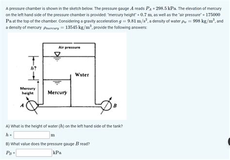 Solved A Pressure Chamber Is Shown In The Sketch Below The Chegg