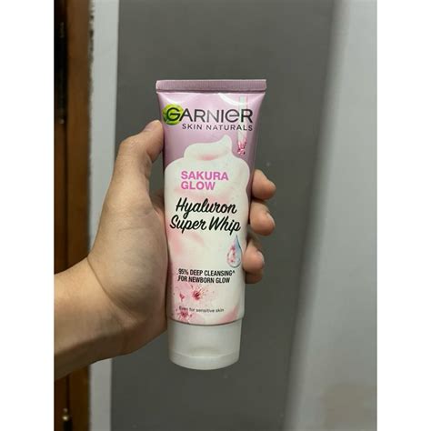 Jual Garnier Sakura Glow Hyaluron Super Whip Foam Skin Care 100 Ml