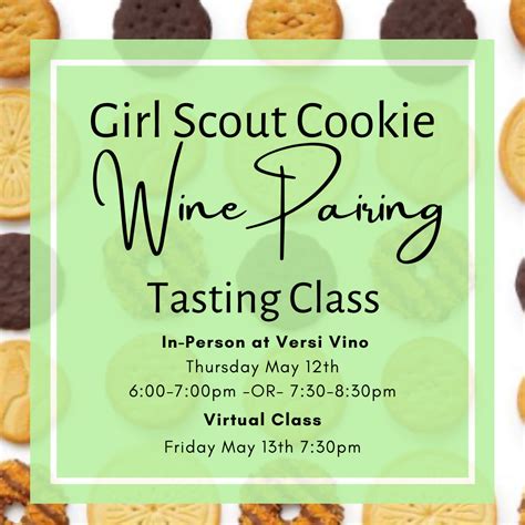 In Person Girl Scout Cookie Wine Pairing Class — Versi Vino