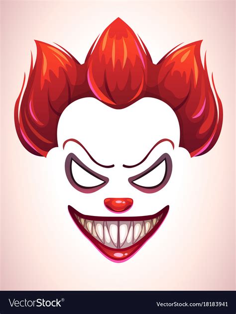 Creepy Clown Mask Royalty Free Vector Image VectorStock