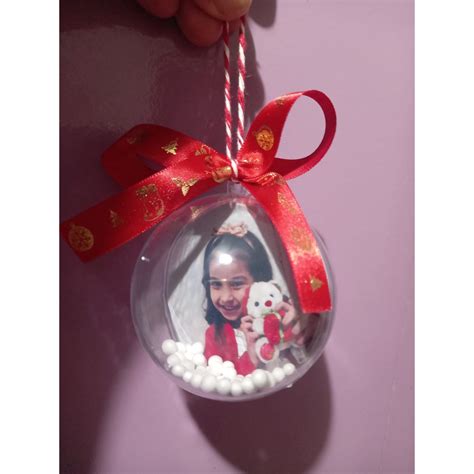 Bola Natal Acrilica Unidades Foto Personalizada Natal Kit