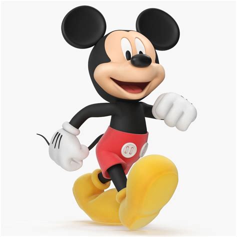 Personaje Mickey Mouse De Pie Modelo D Ds Blend C D Fbx