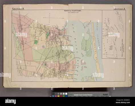 Town Of Babylon Township Map Of Oak Cap Islands And Beach