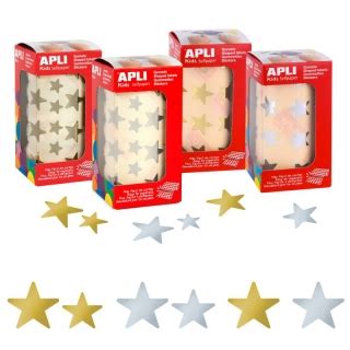 Estrellas De Colores Metalizados Adhesivas Gomets Apli