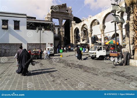 Damascus Syria November 16 2012 View Of Al Hamidiyah Souq Entrance