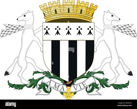 Official Coat Of Arms Vector Illustration Of The French City Of RENNES