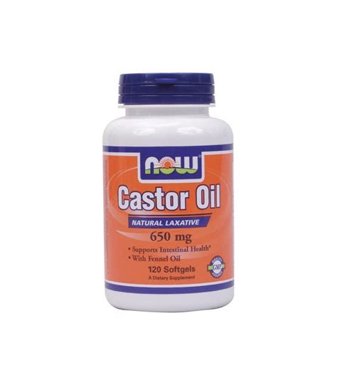 Now Foods Castor Oil 650mg 120 Softgels