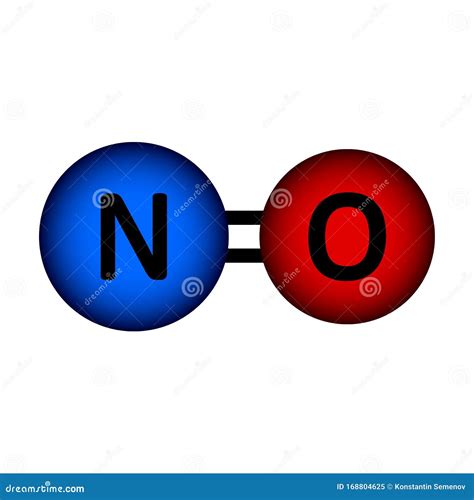 Nitric Oxide NO Free Radical And Signaling Molecule. Skeletal Formula ...