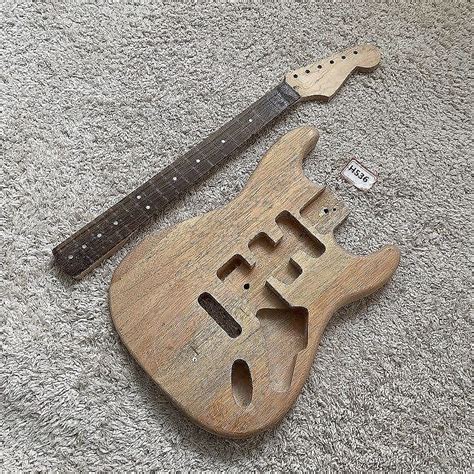 Unfinished Strat Style Guitar Body With Maple Neck And Reverb