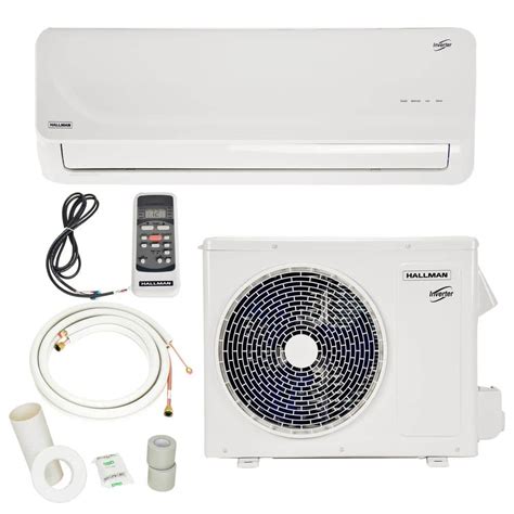 Hallman 12 000 Btu 1 Ton Ductless Mini Split Air Conditioner With Heat