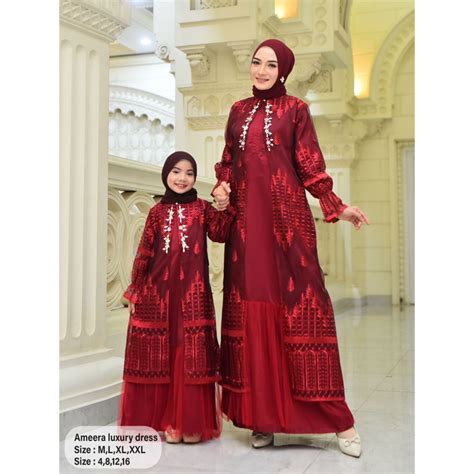 Jual Gamis Couple Ameera Luxury Dress Gamis Couple Maxmara Exclusive