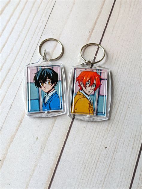 Single Keychain Sasamiya Anime Acrylic Manga Double Sided Plastic Photo