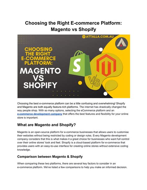 PPT Choosing The Right E Commerce Platform Magento Vs Shopify