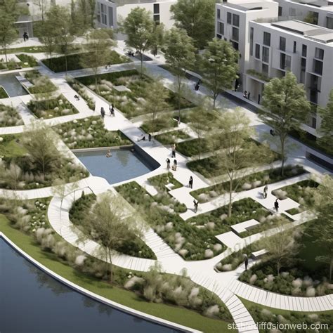 Landscape Architecture Master Plan Stable Diffusion Online
