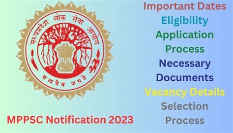 Mppsc Notification 2023 Important Dates Application Process