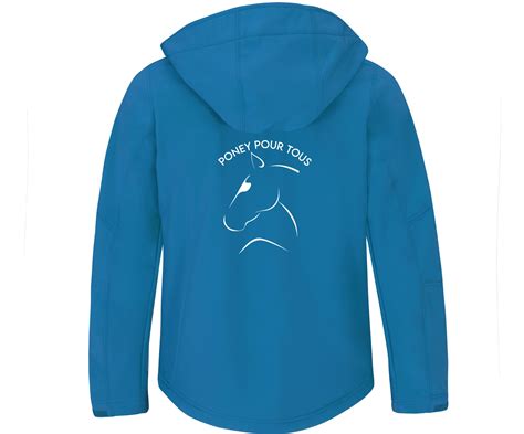 SOFTSHELL Enfant Poney Pour Tous Azur BC651 Blagapro