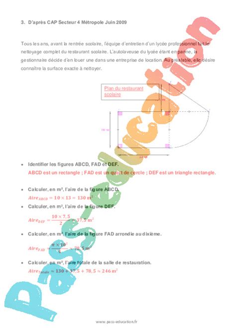 Aires De Figures Plus Complexes S Quence Compl Te Ere Secondaire