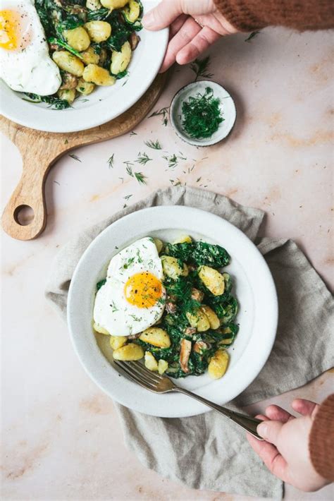 Romige Gnocchi Met Spinazie Shiitake En Ei JoorKitchen