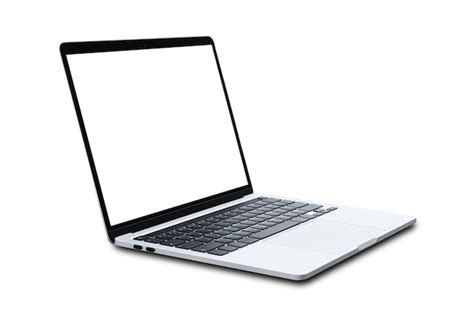 Premium Photo Laptop Computer With Blank Screen Isolated On White