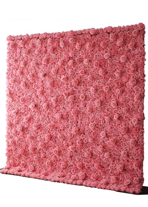 8x8ft Pinkish Red Rose Peony Flower Wall Ubizfloral