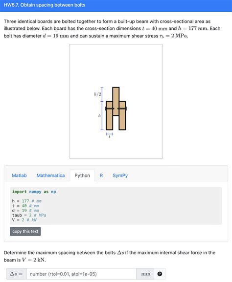 Solved Three Identical Boards Are Bolted Together To Form A Chegg