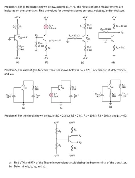 Solved Problem 4 For All Transistors Shown Below Assume