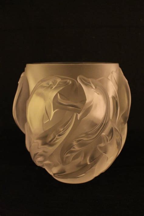 Lalique Dolphin Vase Lot 18